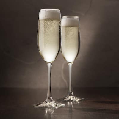 Libbey Vina Flute Glasses, 8-ounce, Set of 12 - Set of 12