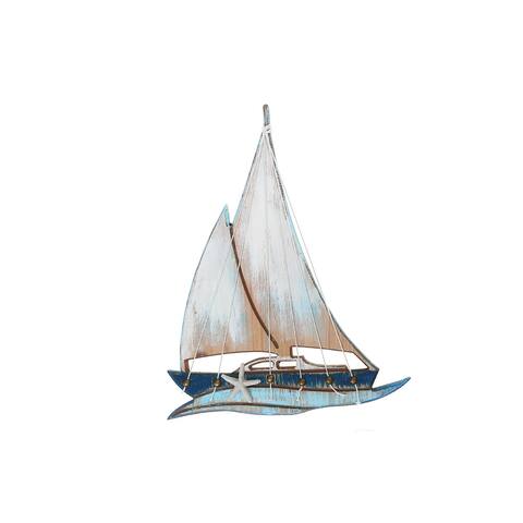 IH Casa Decor Polyresin Sail Boat Wall Decor