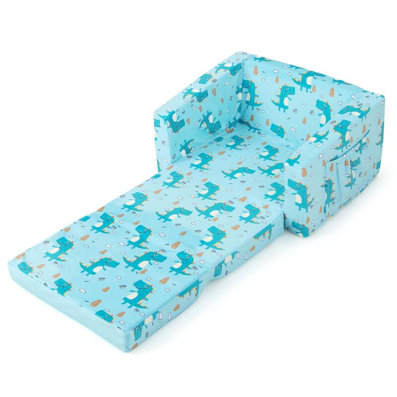 Costway 2-in-1 Convertible Kids Sofa Children Flip-Out Lounger Couch - See Details