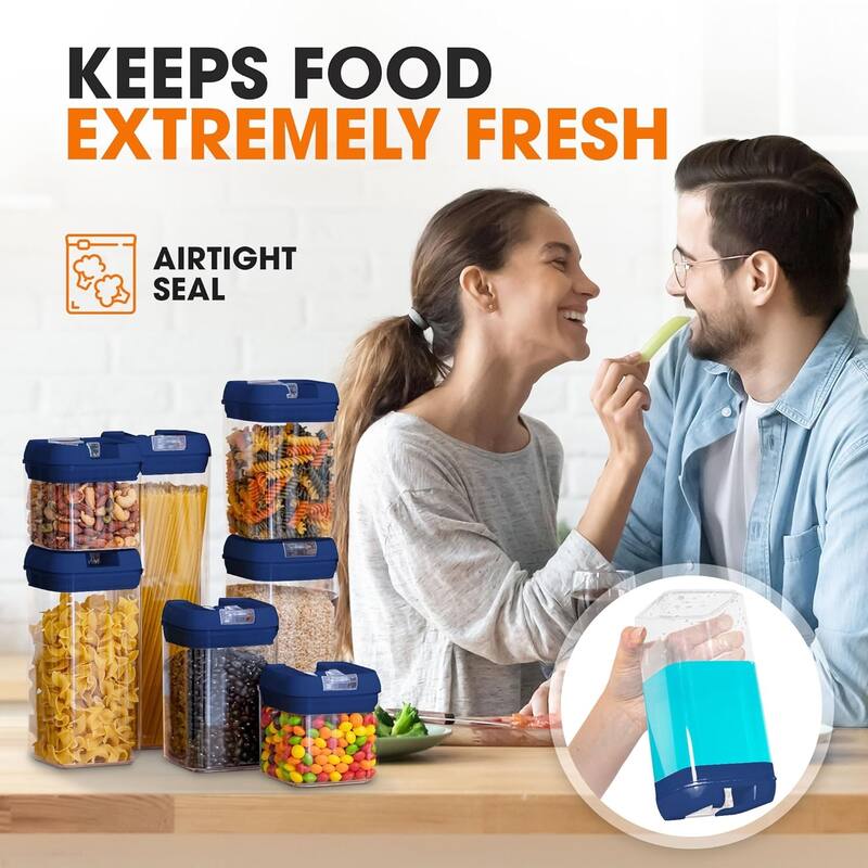 Cheer Collection 7-piece Stackable Airtight Food Storage Container Set