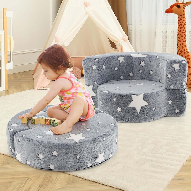 2 in 1 Convertible Kids Sofa Toddler Reading Chair Sofa Couch