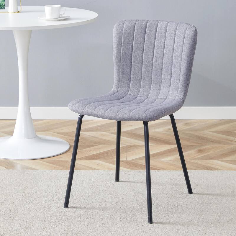 Classic Dining Chair Set of 4, Kitchen Armless Side Chair, Interior Decoration Chair with Metal Legs for Dining Room