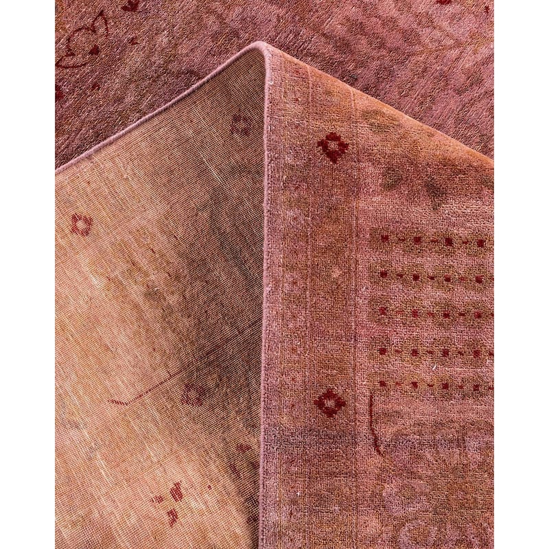 Contemporary Overdyed Wool Hand Knotted Area Rug - 6' 0" x 12' 5"
