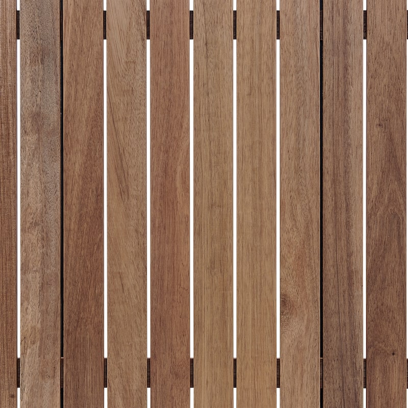 Nofi Aluminum and Solid Teak Wood Outdoor Patio 4 Piece Conversation Set with Olefin Cushions