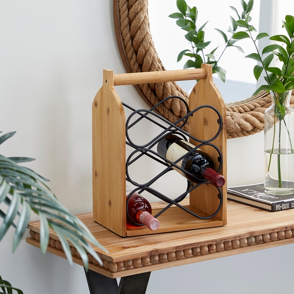 Wooden x on sale wine rack
