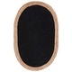 preview thumbnail 114 of 125, SAFAVIEH Handmade Natural Fiber Charlyne Bordered Round Jute Rug 2'6" x 4' Oval - Black/Natural - Oval