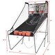 preview thumbnail 5 of 8, Indoor Double Electronic Basketball Game with 4 Balls-Grey