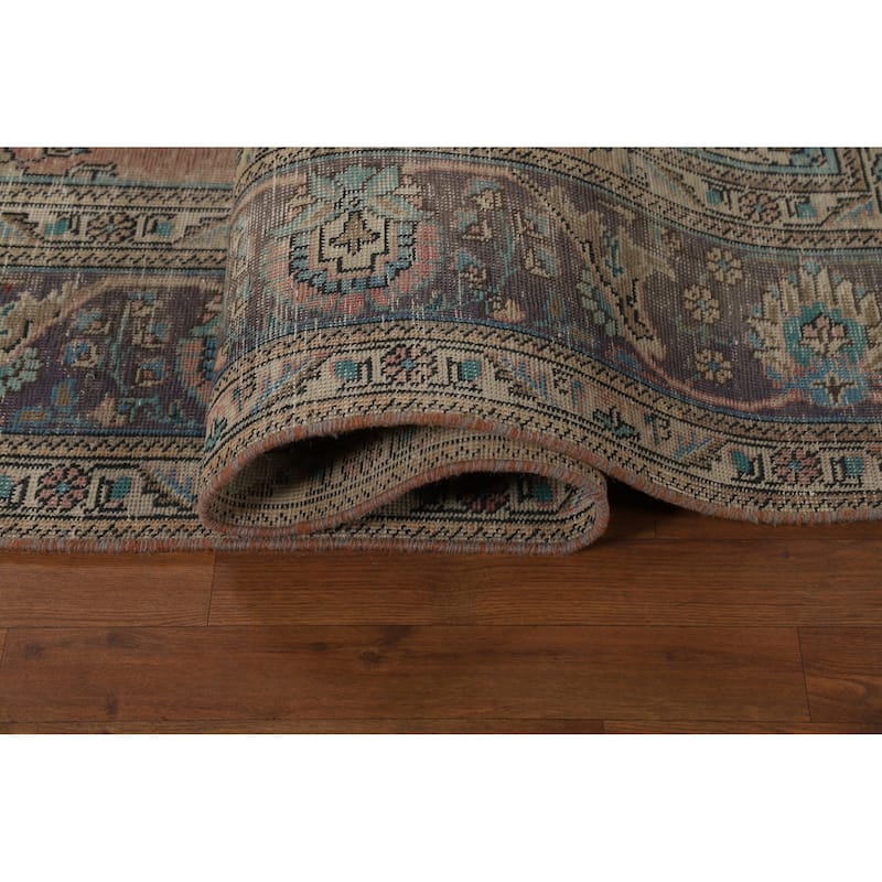 Medallion Tabriz Persian Area Rug Handmade Wool Carpet - 8'0" x 10'7"