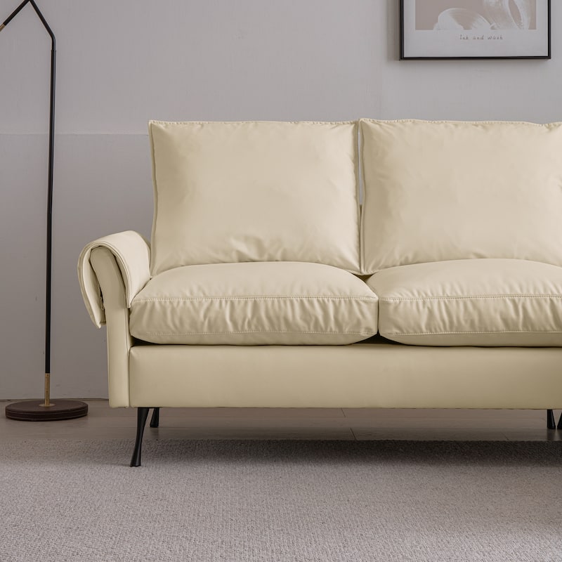 [VIDEO] provided]81"Modern Sectional Technical leather L-Shaped Sofa Couch with Reversible Chaise Lounge - N/A