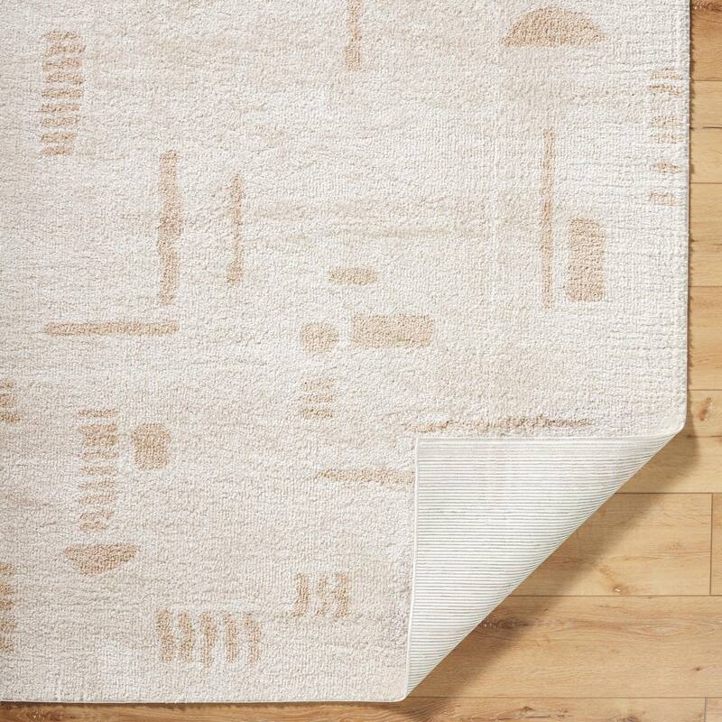 Livabliss Scandinavian Fossay Shag Stripe Washable Area Rug