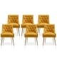 preview thumbnail 17 of 106, SEYNAR Modern Dining Chairs Set of 6, Velvet Accent Chair Tufted Back Armless Chair with Back Pull