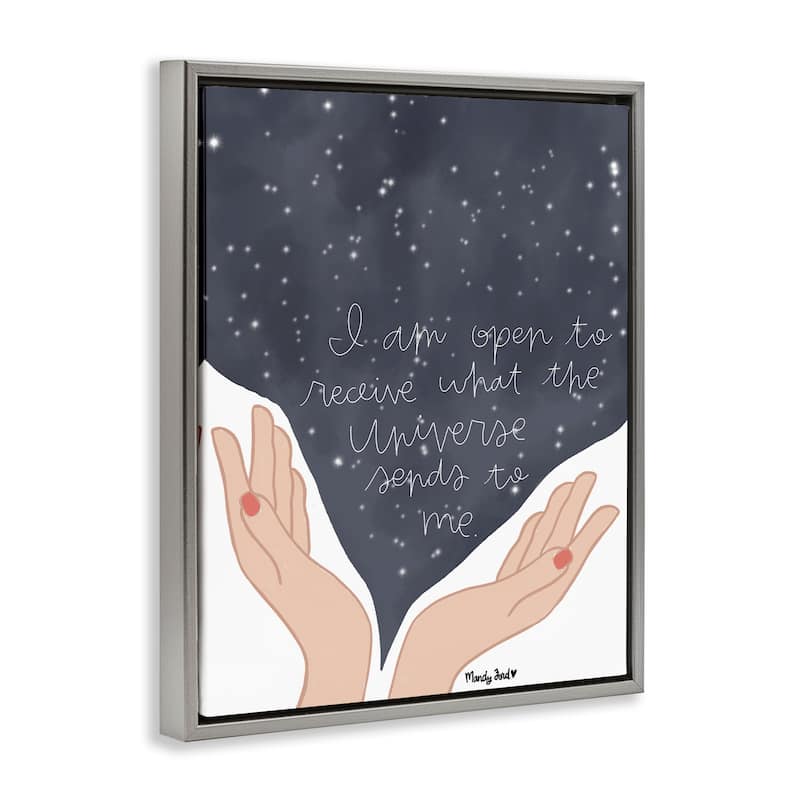 Stupell Receive What Universe Sends Framed Floater Canvas Wall Art Design By Mandy Ford Art + Illustration