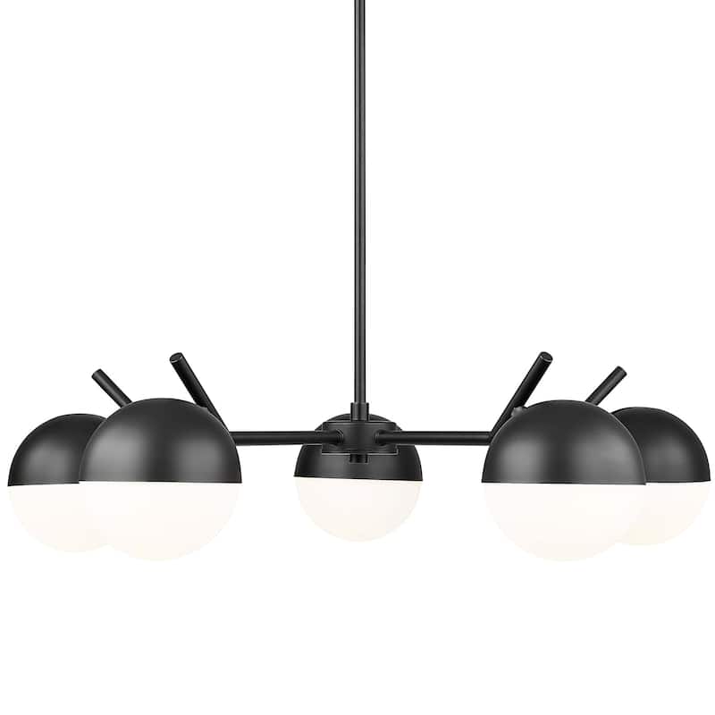 Z-Lite 7517-5 Realm Sphere 5 Light 32" Wide Chandelier - Matte Black