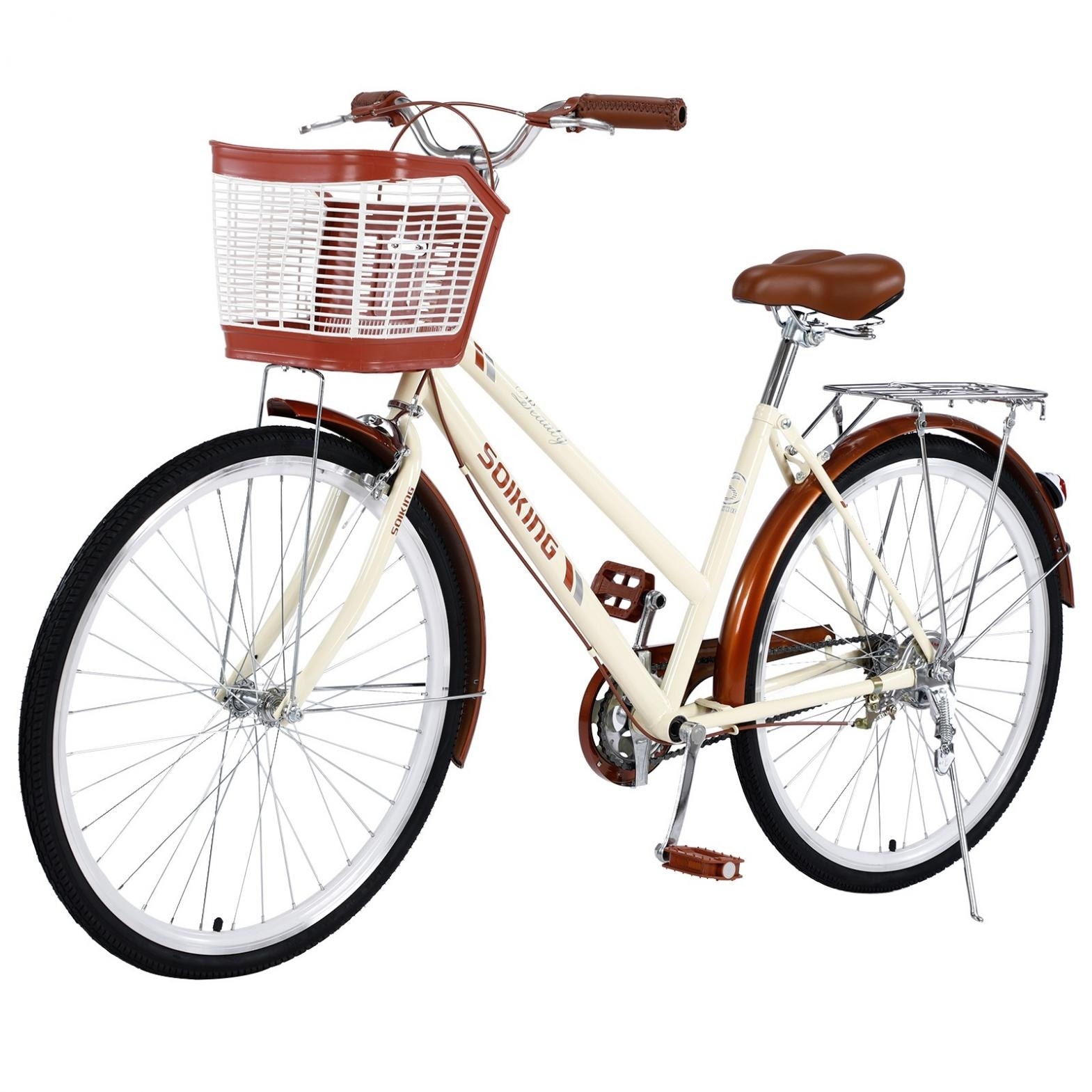 Retro bike with basket on sale