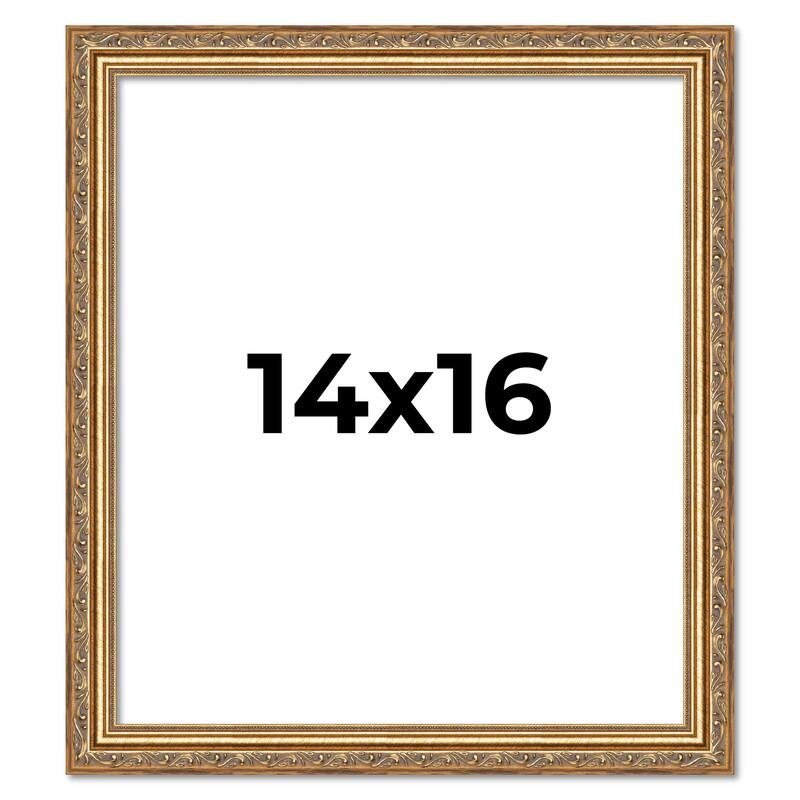 14x16 Frame Red Solid Wood Picture Frame Width 1.75 Inches | Interior Frame Depth 1 13/16 Inches