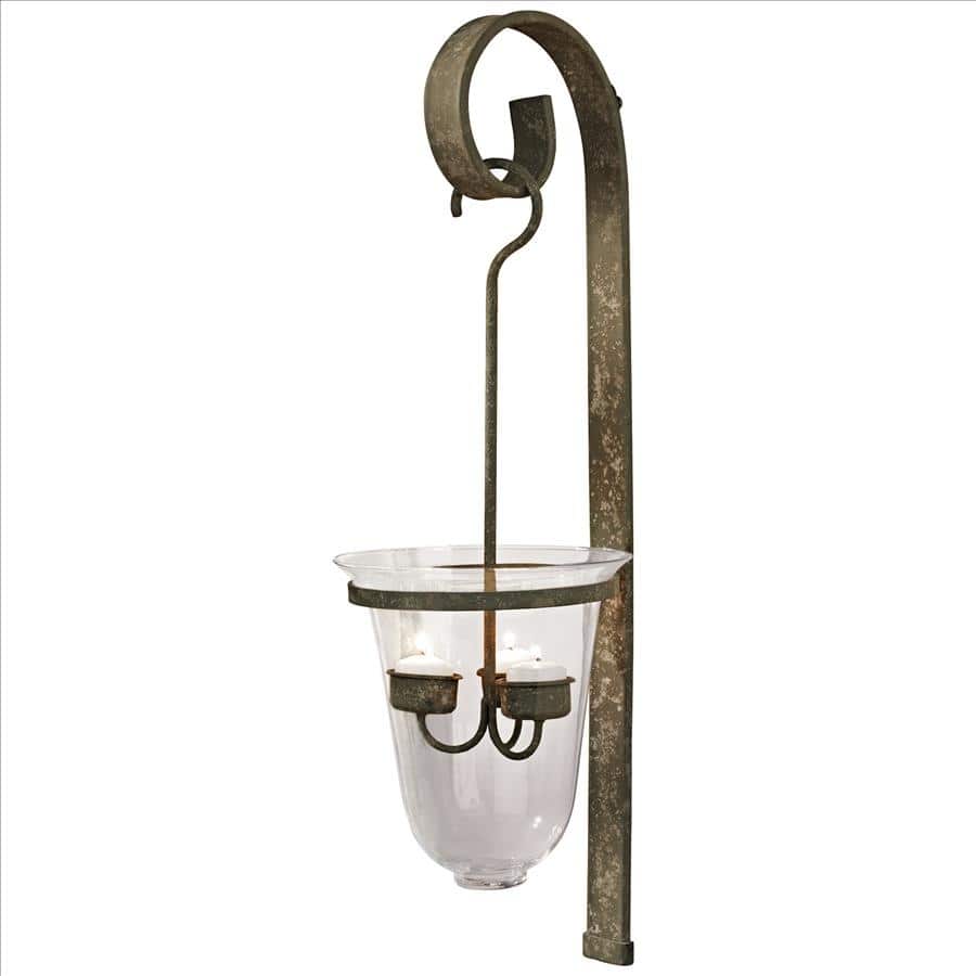 Design Toscano Tuscan Hanging Candeliere Glass Pendant Sconce