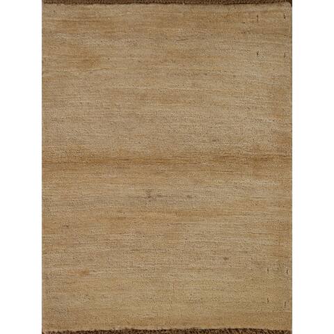 Contemporary Gabbeh Kashkoli Wool Rug Hand-knotted Bedroom Caret - 2'0" x 2'5" Square