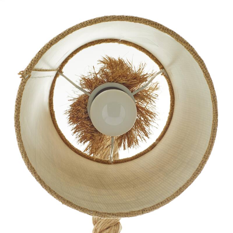 Jute Rope Handmade Rope Styled Room Desk Lamp - Brown - Roche River Decor