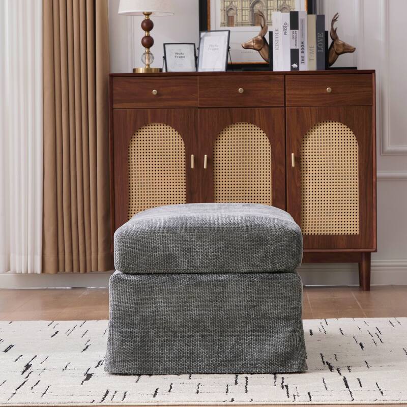 Modern Upholstered Ottoman, Foot Stool for Living Room Bedroom Entryway and Office,