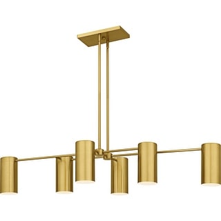 Foreland 6-Light Brushed Gold Linear Chandelier
