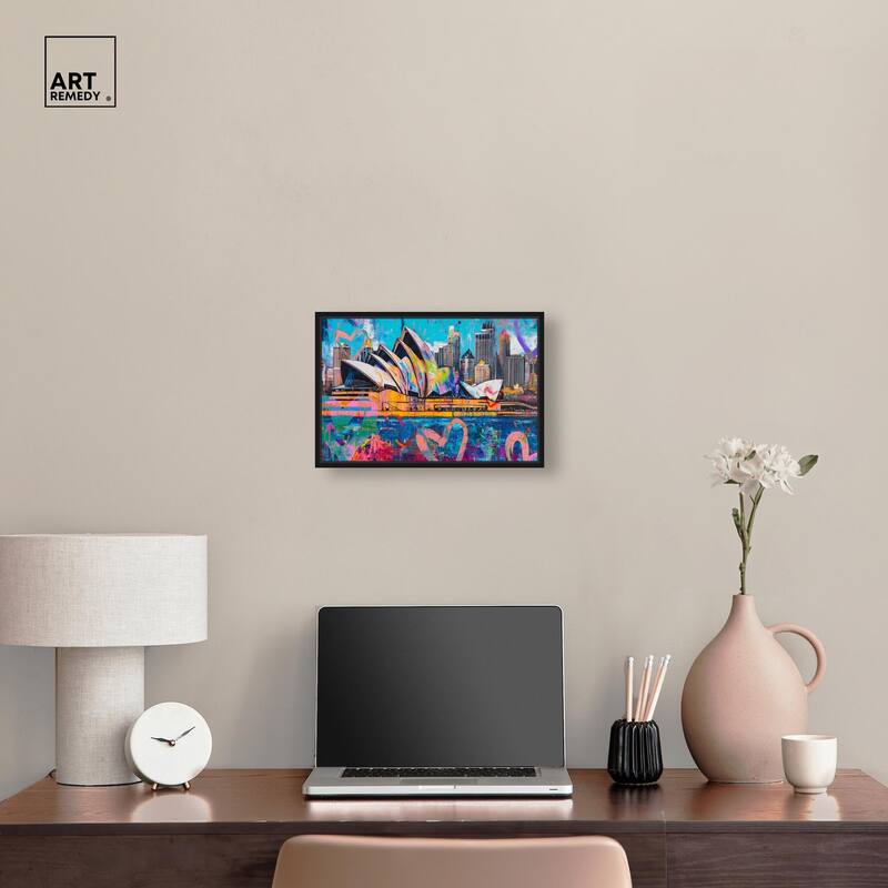 Sydney Opera Graffiti Canvas by Art Remedy
