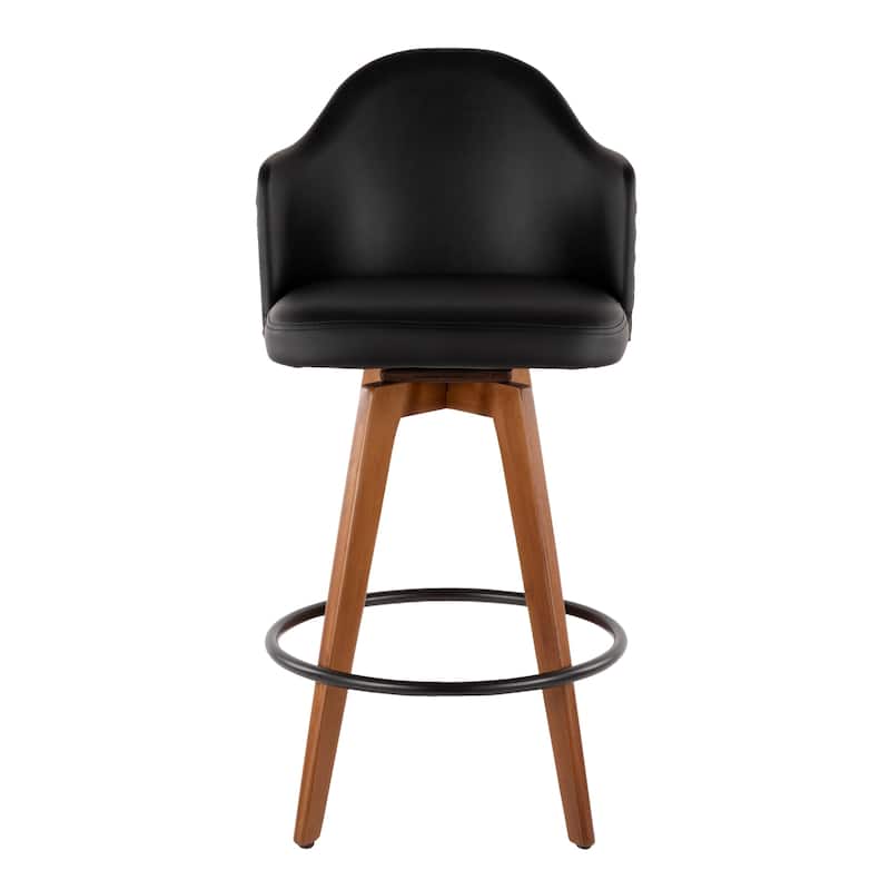 Carson Carrington Valsatra Mid-century Modern Counter Stool - Black
