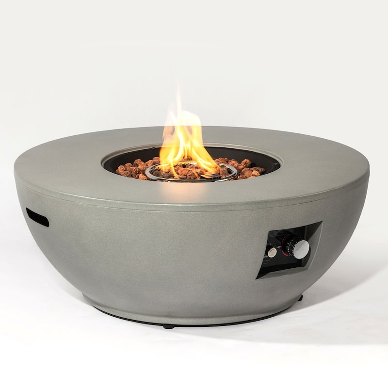 GDFStudio - Summit Steel Propane Fire Bowl with Tank Holder