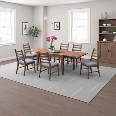 Mea Dining Table, 47-94 Inch Expandable Top, Scandinavian Walnut Brown