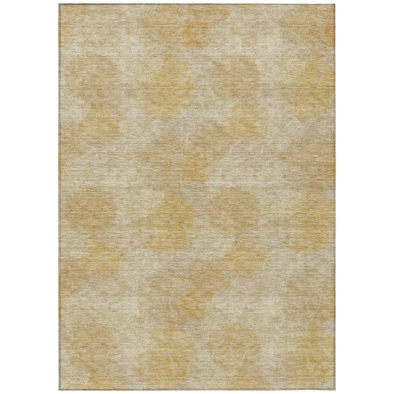 Machine Washable Indoor/ Outdoor Boho Sphere Chantille Rug