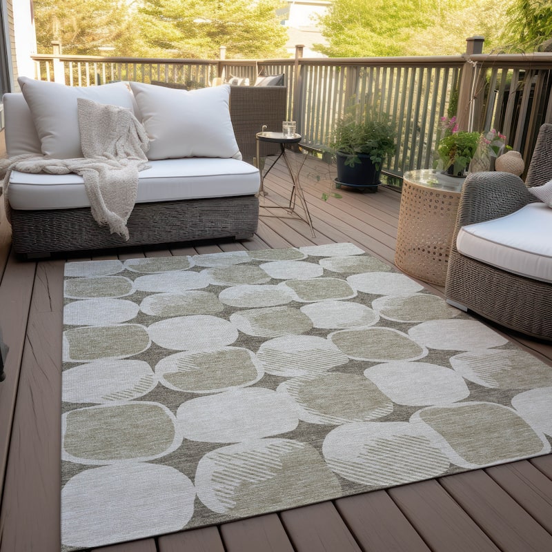 Machine Washable Indoor/ Outdoor Chantille Puffy Modern Rug