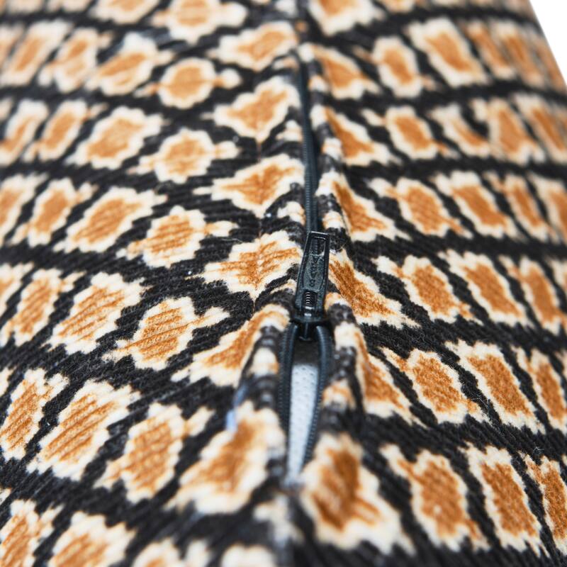 20" Square Corduroy Geometric Print Pillow Cover