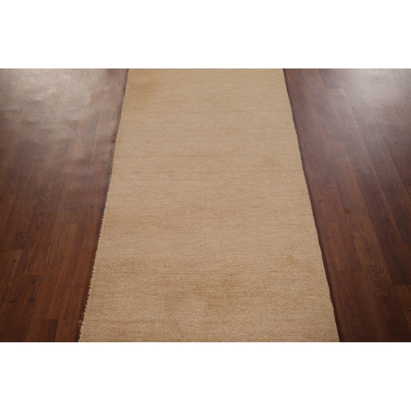 Little Animals Gabbeh Oriental Runner Rug Hand-Knotted Wool Carpet - 2'6"x 9'7"