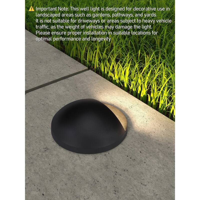 LED 5W 5CCT Well Lights, Inground Landscape Lighting, 12-24V AC/DC Low Voltage