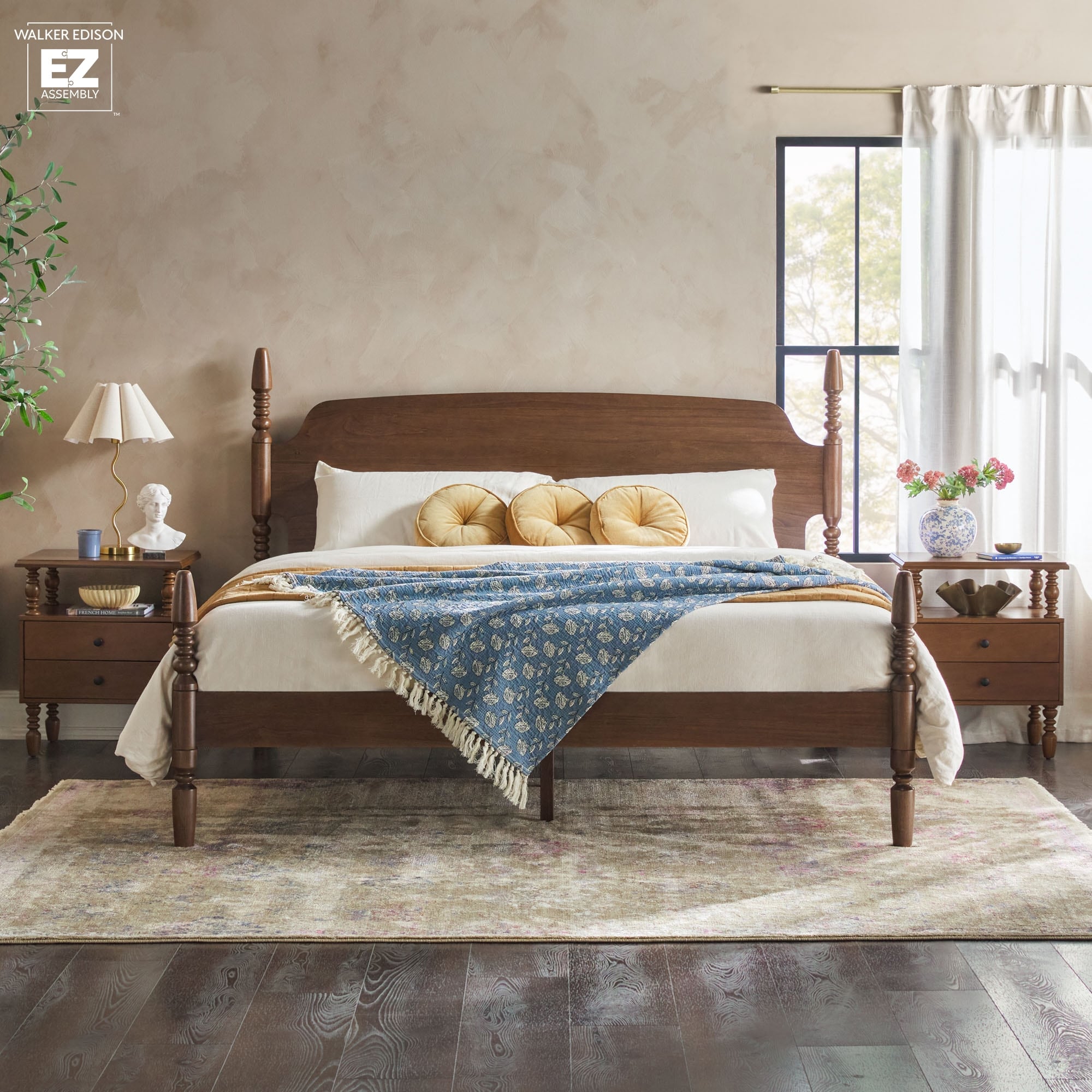 CraftPorch Corduroy Velvet Tufted LED Light Platform Storage Bed