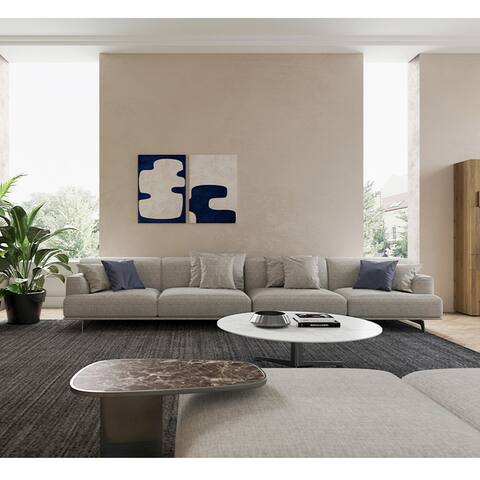 Modern Velvet Fabric Sofa 84.65 Wide Beige Color