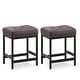 preview thumbnail 19 of 17, RENEWLINE 24.4" Backless Bar Stools Set of 2 - PU Leather Counter Height - Kitchen Island & Bar Set of 2 - Brown