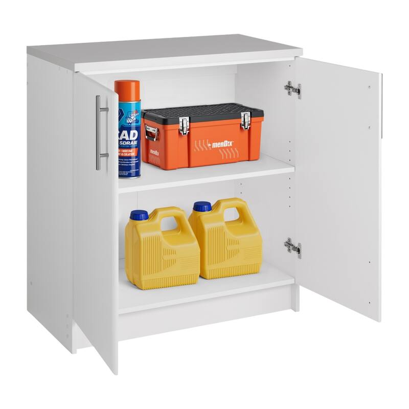 Prepac Elite Home Storage 16 in Deep Base Cabinet - 32" W x 35.75" H x 18" D - White