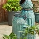 preview thumbnail 14 of 23, Glitzhome 27-Inch 4 Tier Embossed Pattern LED Ceramic Pots Fountain