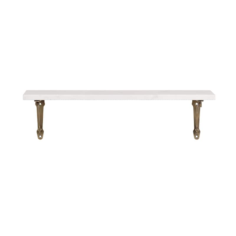 Kate and Laurel Hatley Marble Wall Shelf - 20"