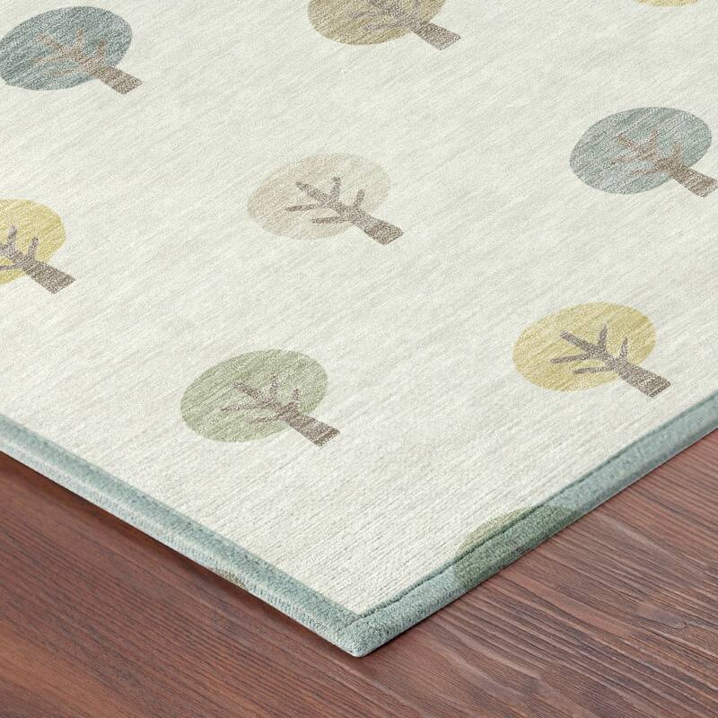 Machine Washable Indoor/ Outdoor Modern Mulvane Chantille Rug
