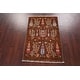 preview thumbnail 11 of 14, Tribal Pictorial Kazak Oriental Wool Area Rug Handmade Office Carpet - 3'3" x 4'11"