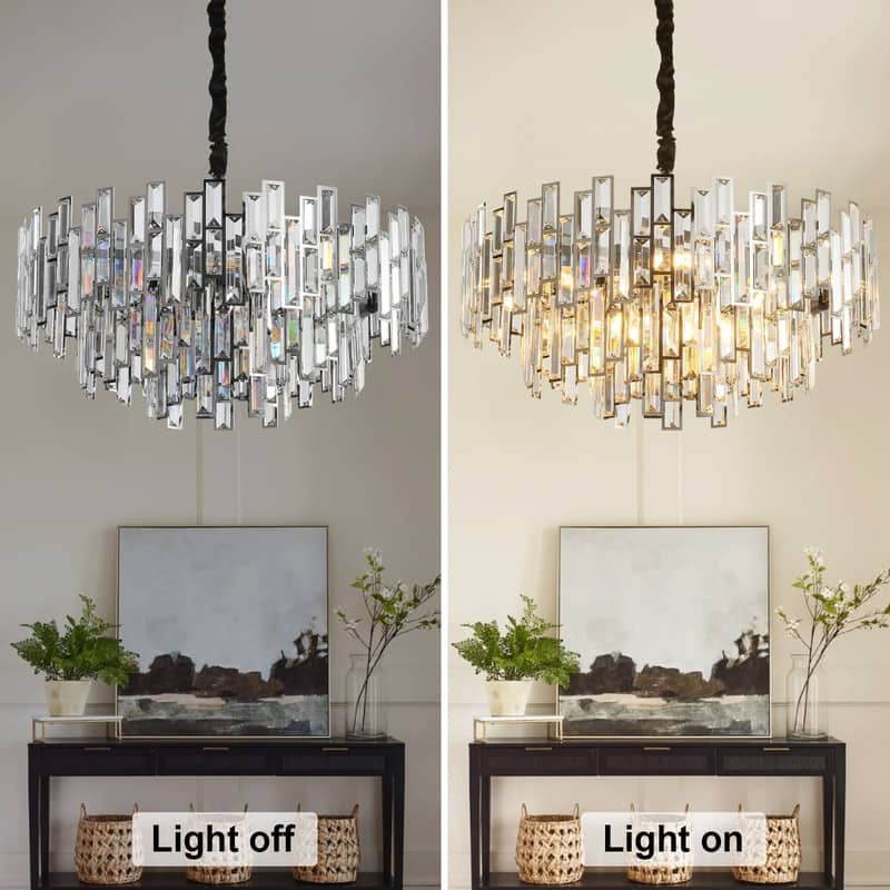 KAYLA 24in Chandelier 10-Light Crystal Chandelier