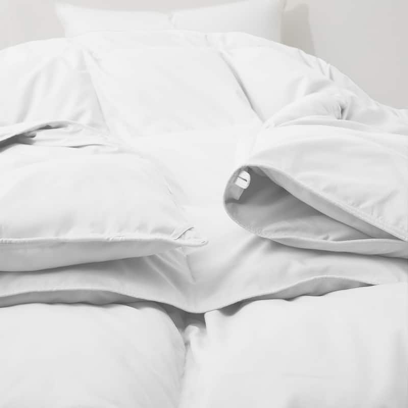 Lightweight White Feather Down Fluffy Comforter Duvet Insert