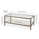 preview thumbnail 34 of 33, Hera 45'' Wide Rectangular Coffee Table with Mirror Shelf