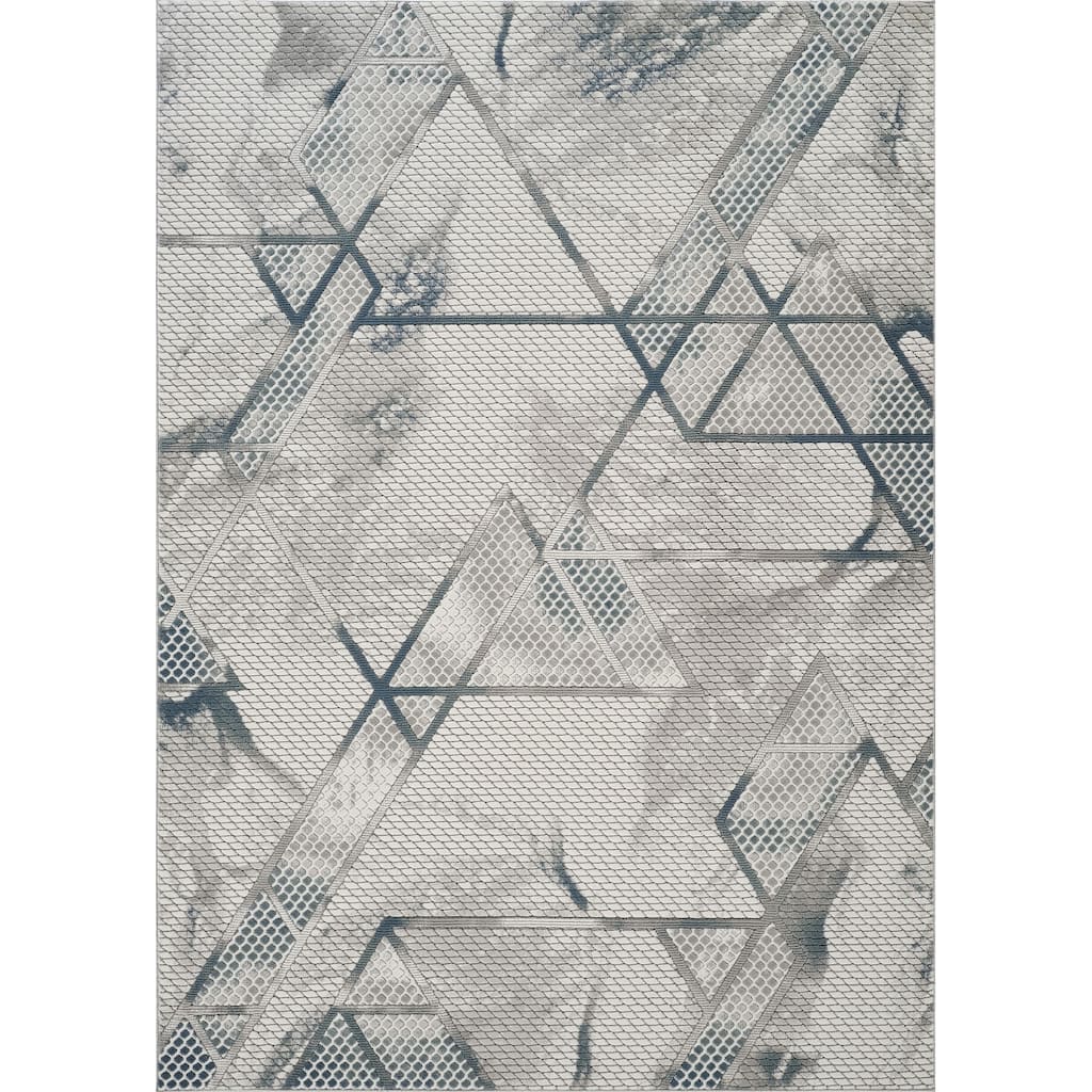 Gray 5 ft. 3 in. x 7 ft. 3 in. Luxury Area Rug, 0.43 Pile Height – Sophisticated Warmth for Any Room - 6' x 7'