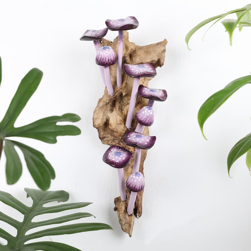 Novica Handmade Purple Woods Wood Wall Sculpture