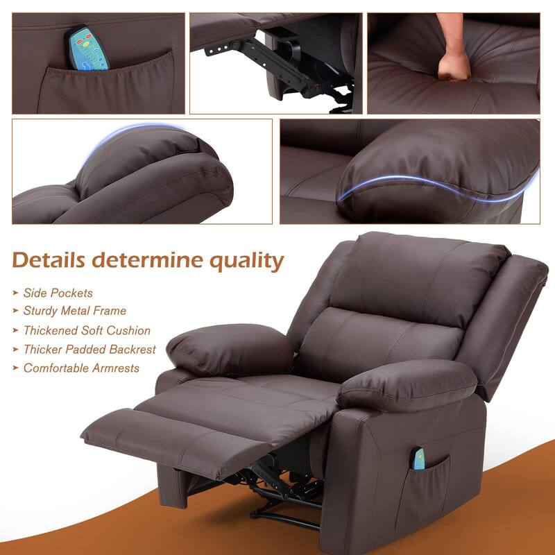 AECOJOY Massage Recliner Chairs with Heat for Living Room