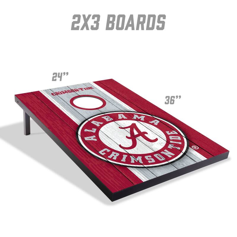 Alabama Crimson Tide NCAA Compact 2x3 Tailgate Cornhole Board Set