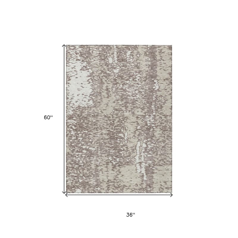 HomeRoots Abstract Transitional Rectangle Outdoor Rug