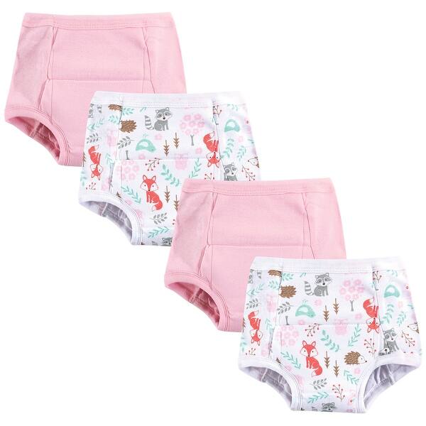 slide 1 of 1, Hudson Baby Infant and Toddler Girl Cotton Training Pants, Woodland Fox, 12-18 Months - Woodland Fox 12-18 Months - Woodland Fox
